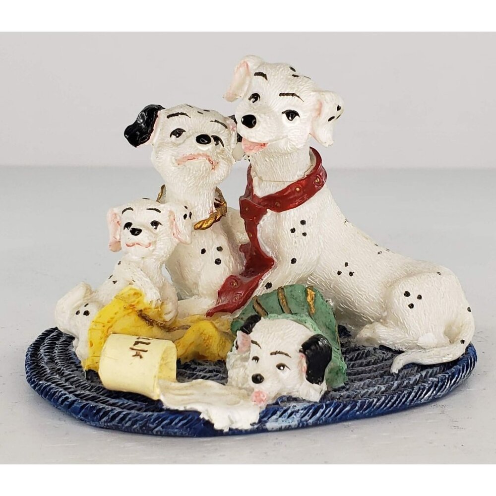 Dalmatians Family Spotted Dog Spilled Milk Figurine Vintage